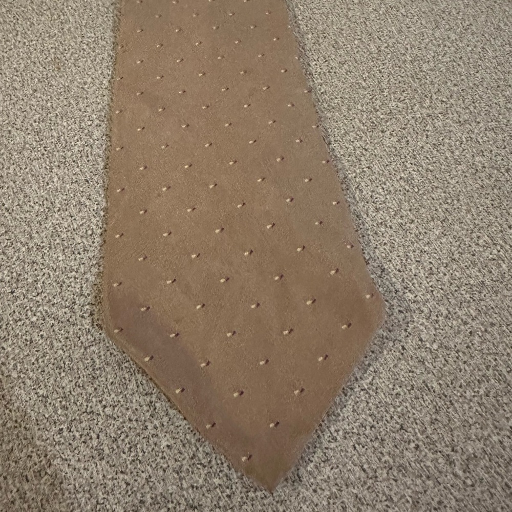Bernard Hill Tan and Purple Speckled Men's Tie